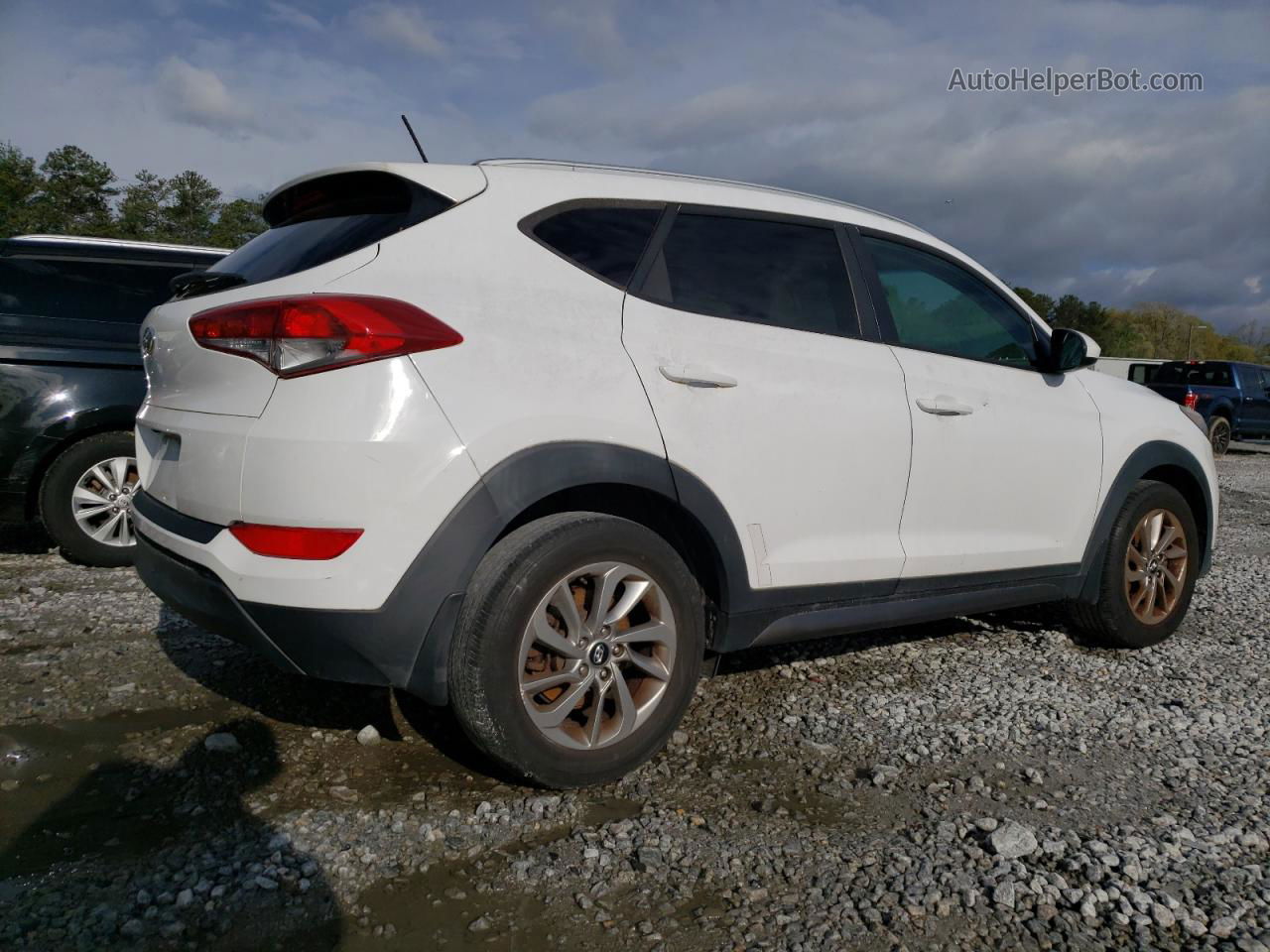 2016 Hyundai Tucson Limited White vin: KM8J33A49GU183105