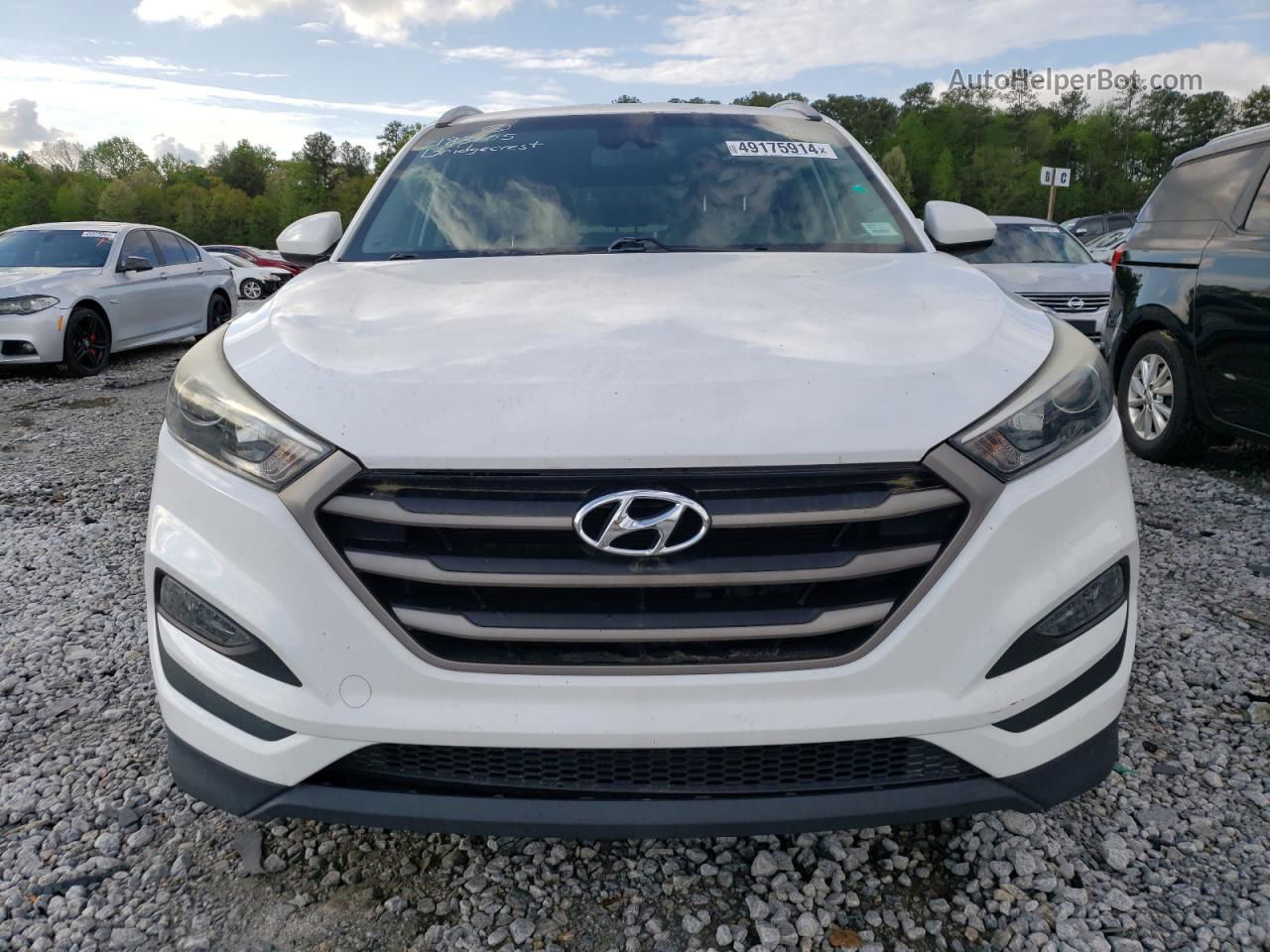 2016 Hyundai Tucson Limited White vin: KM8J33A49GU183105