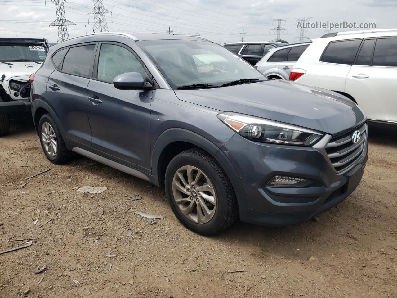 2017 Hyundai Tucson Limited Gray vin: KM8J33A49HU275543