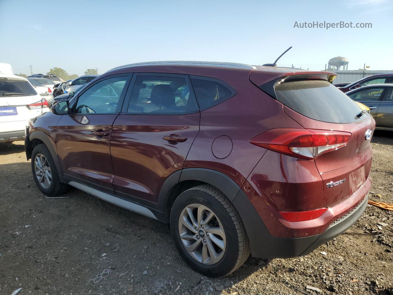 2017 Hyundai Tucson Limited Бордовый vin: KM8J33A49HU446243