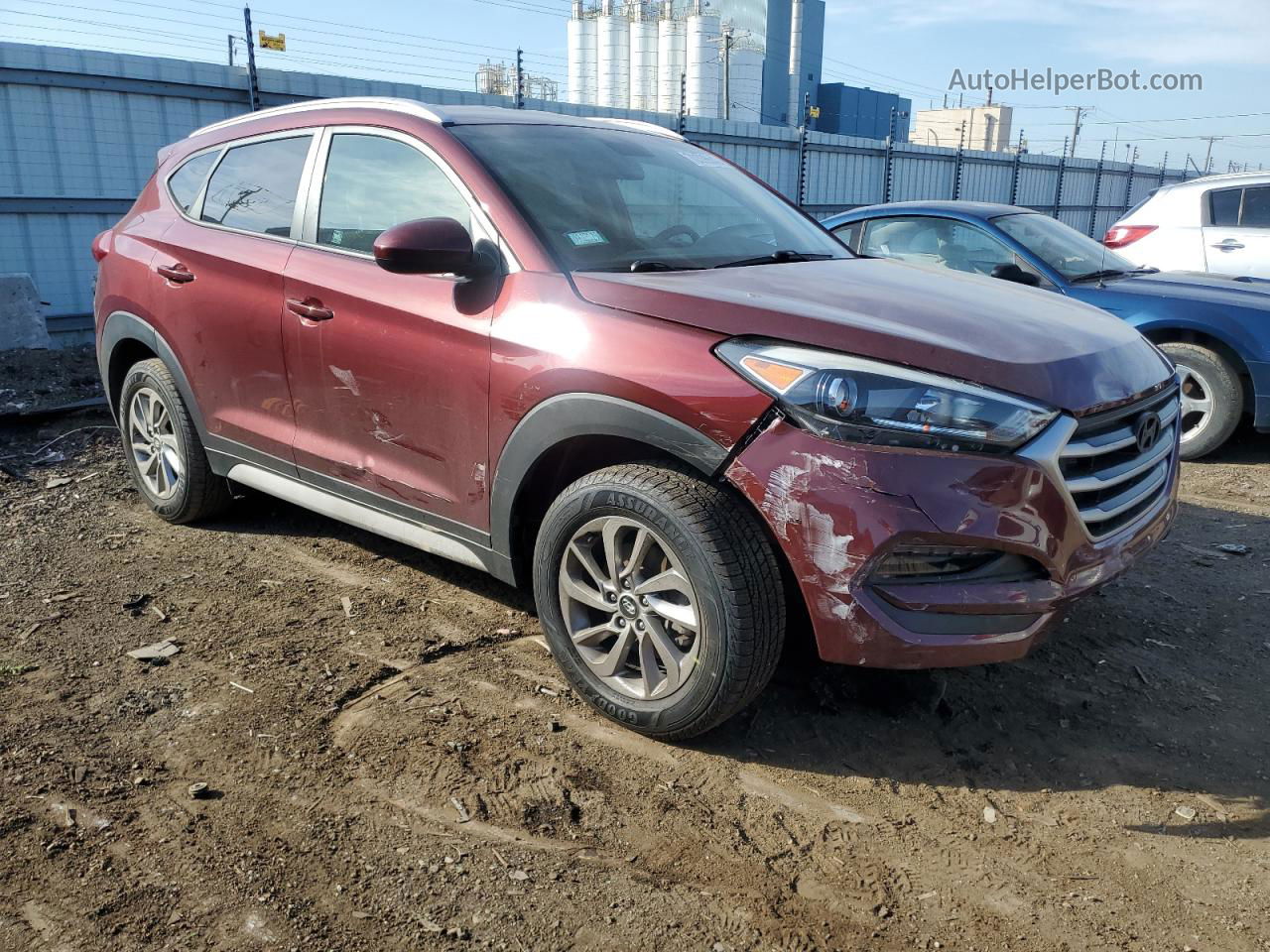 2017 Hyundai Tucson Limited Burgundy vin: KM8J33A49HU446243