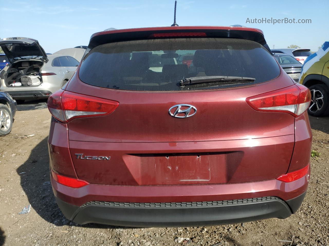 2017 Hyundai Tucson Limited Burgundy vin: KM8J33A49HU446243