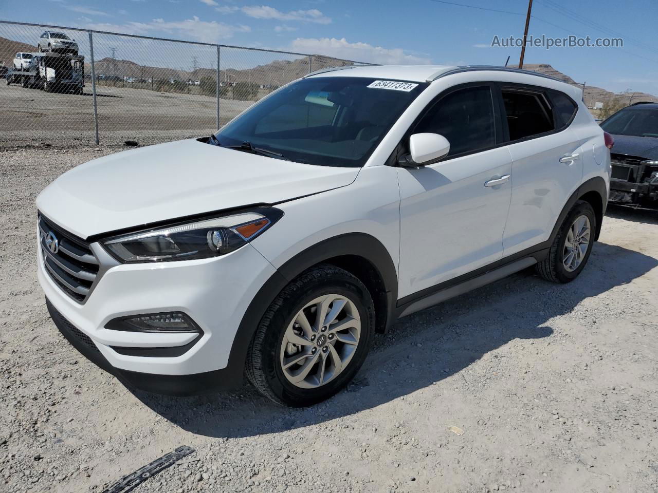 2017 Hyundai Tucson Limited White vin: KM8J33A49HU554975