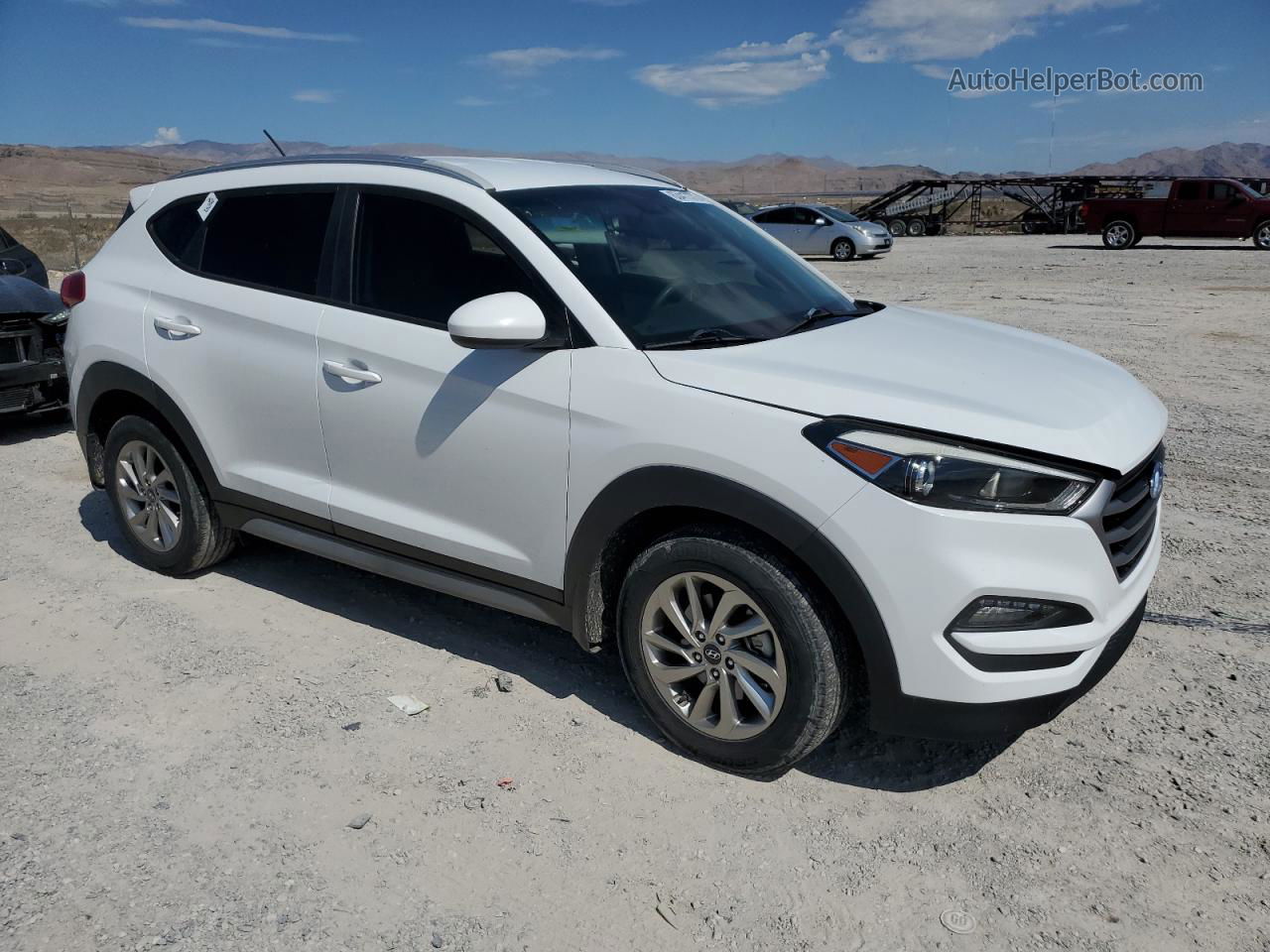 2017 Hyundai Tucson Limited White vin: KM8J33A49HU554975