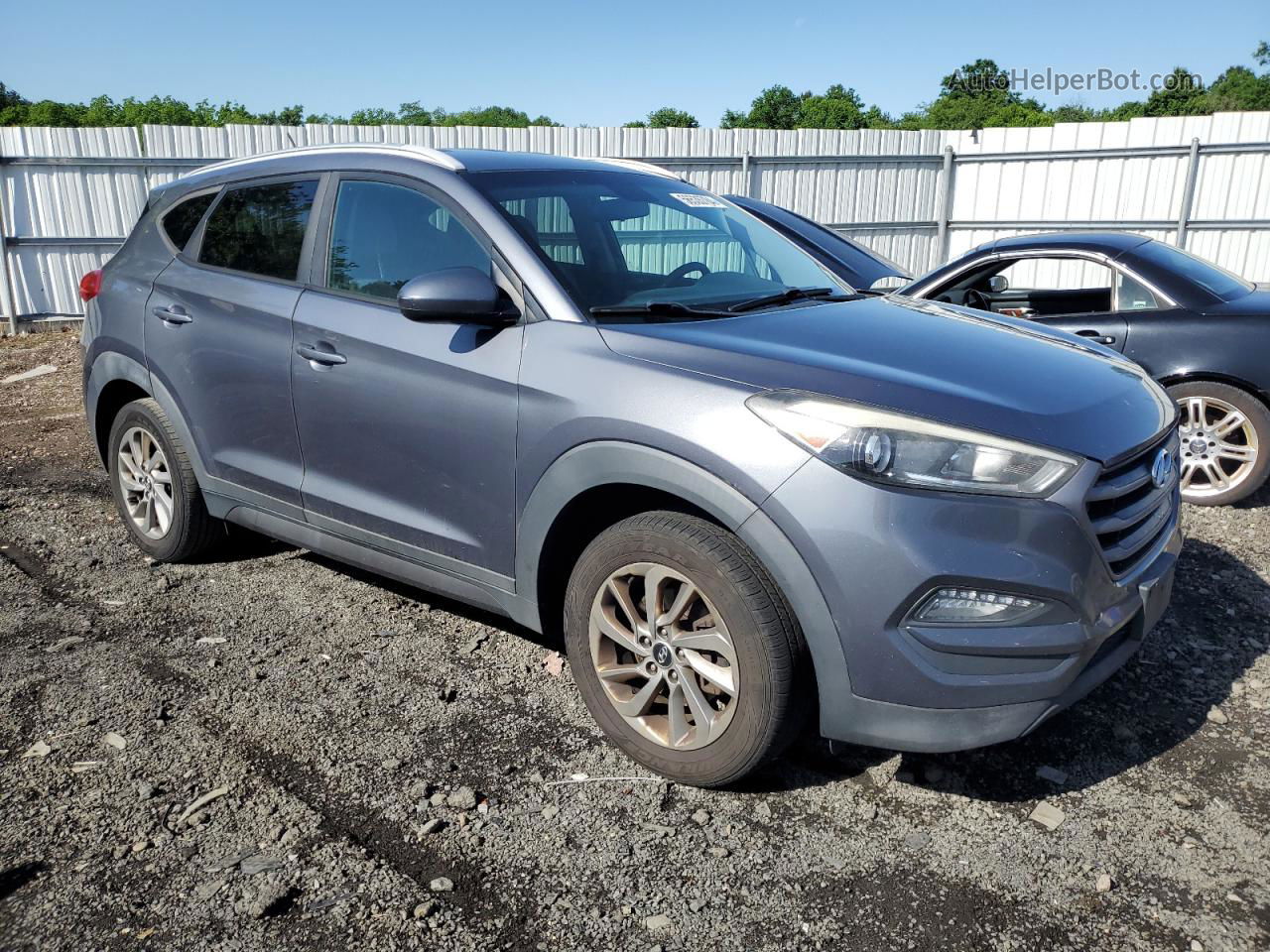 2016 Hyundai Tucson Limited Gray vin: KM8J33A4XGU117520