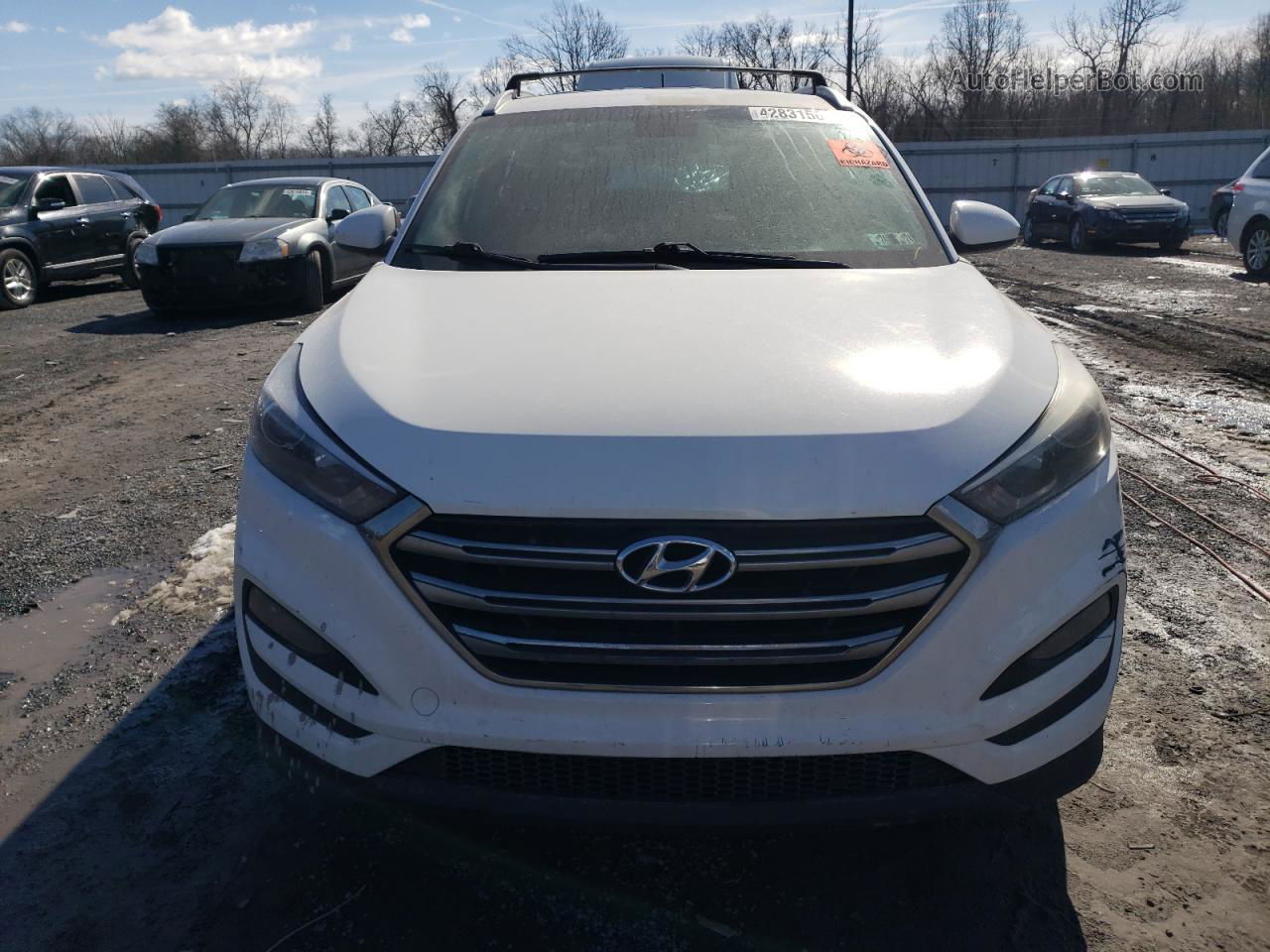 2017 Hyundai Tucson Limited White vin: KM8J33A4XHU339332