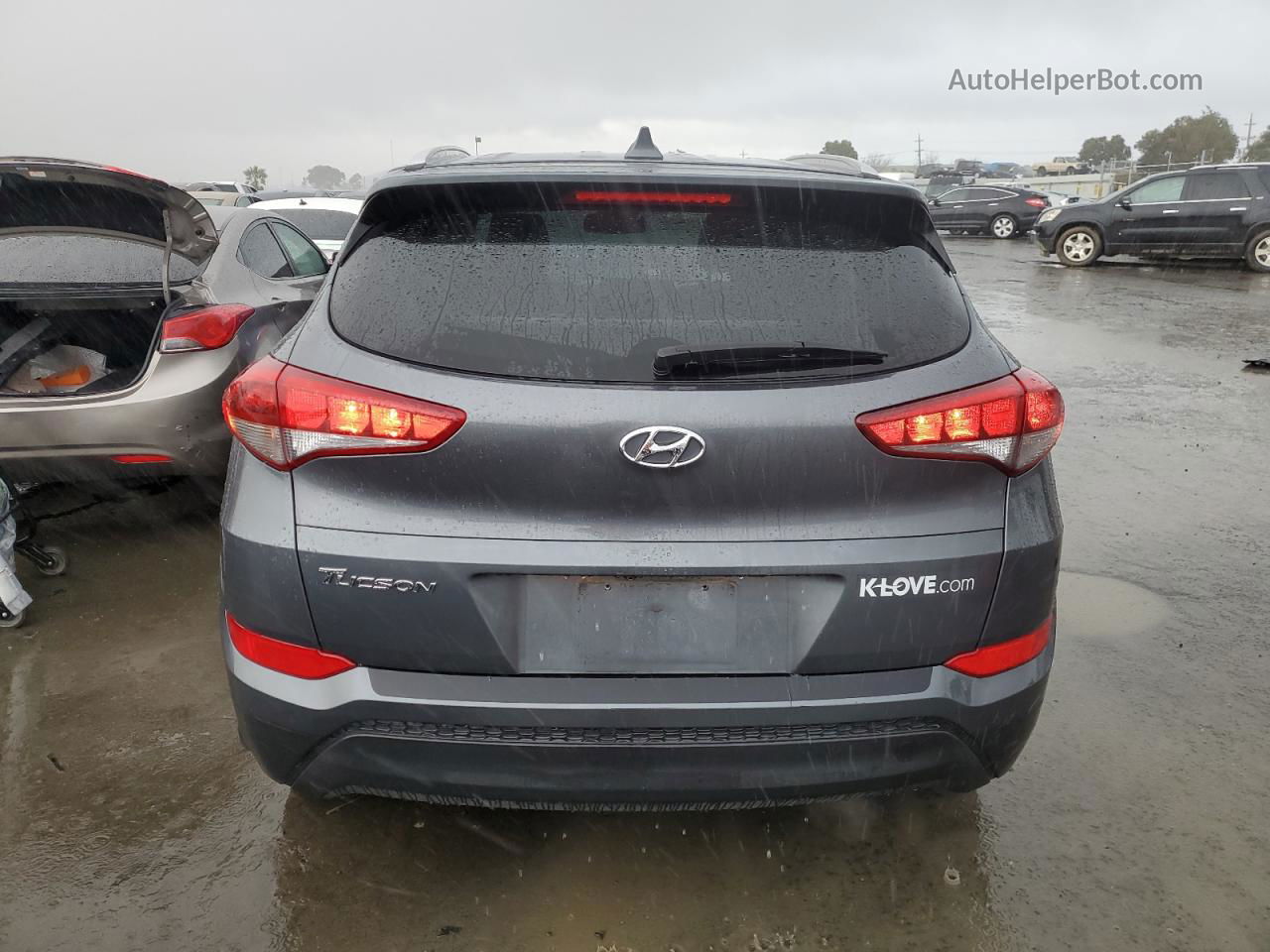 2017 Hyundai Tucson Limited Серый vin: KM8J33A4XHU420122