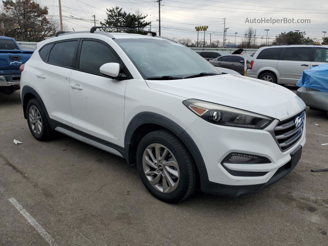 2017 Hyundai Tucson Limited White vin: KM8J33A4XHU458840