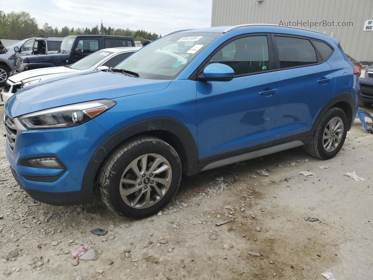 2018 Hyundai Tucson Sel Синий vin: KM8J33A4XJU628300