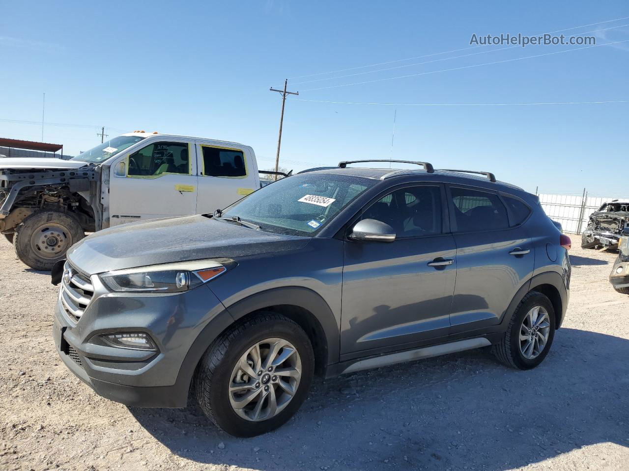 2018 Hyundai Tucson Sel Серый vin: KM8J33A4XJU675326