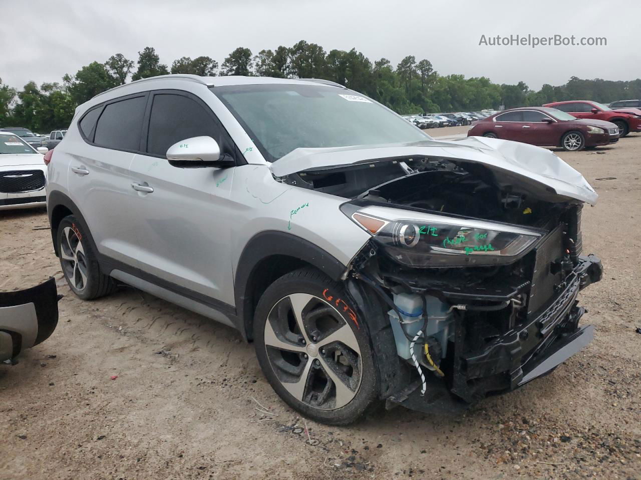 2018 Hyundai Tucson Sport Silver vin: KM8J33AL6JU824919