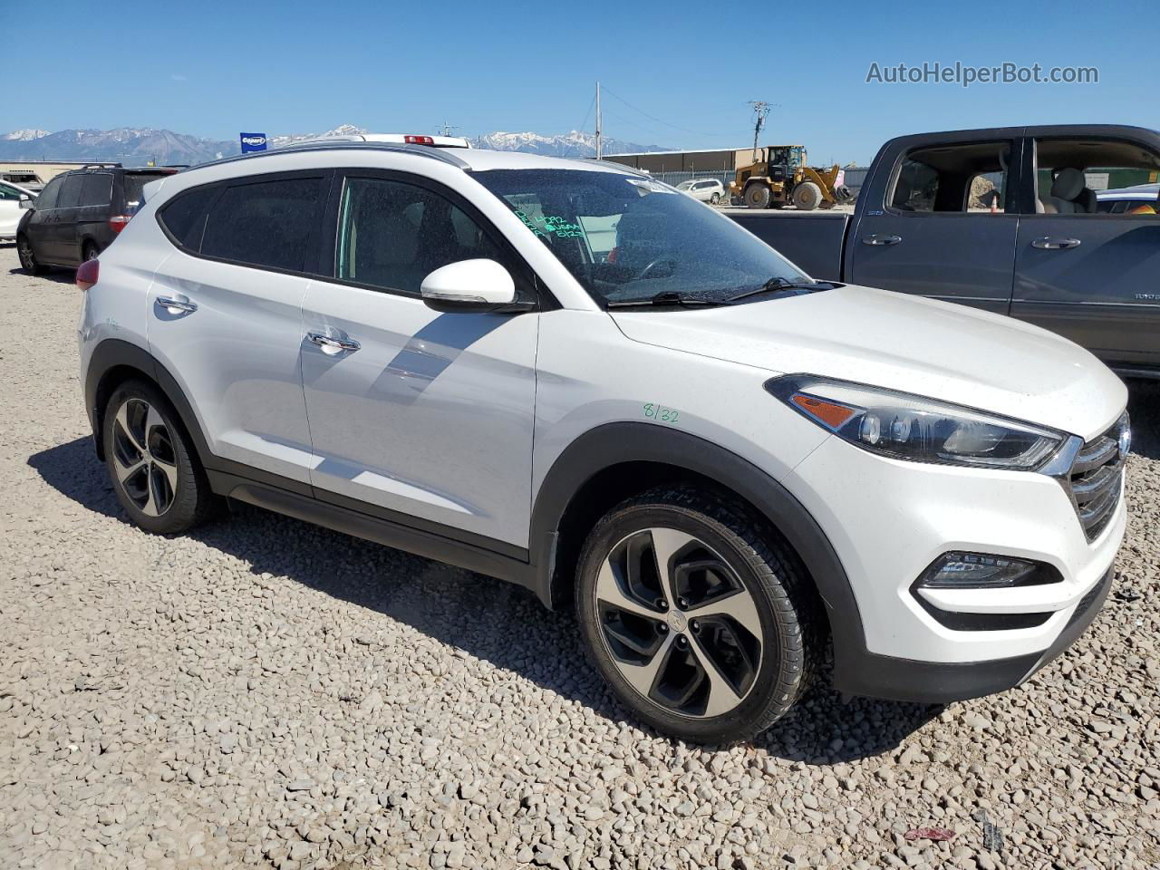 2016 Hyundai Tucson Limited White vin: KM8J3CA20GU077012