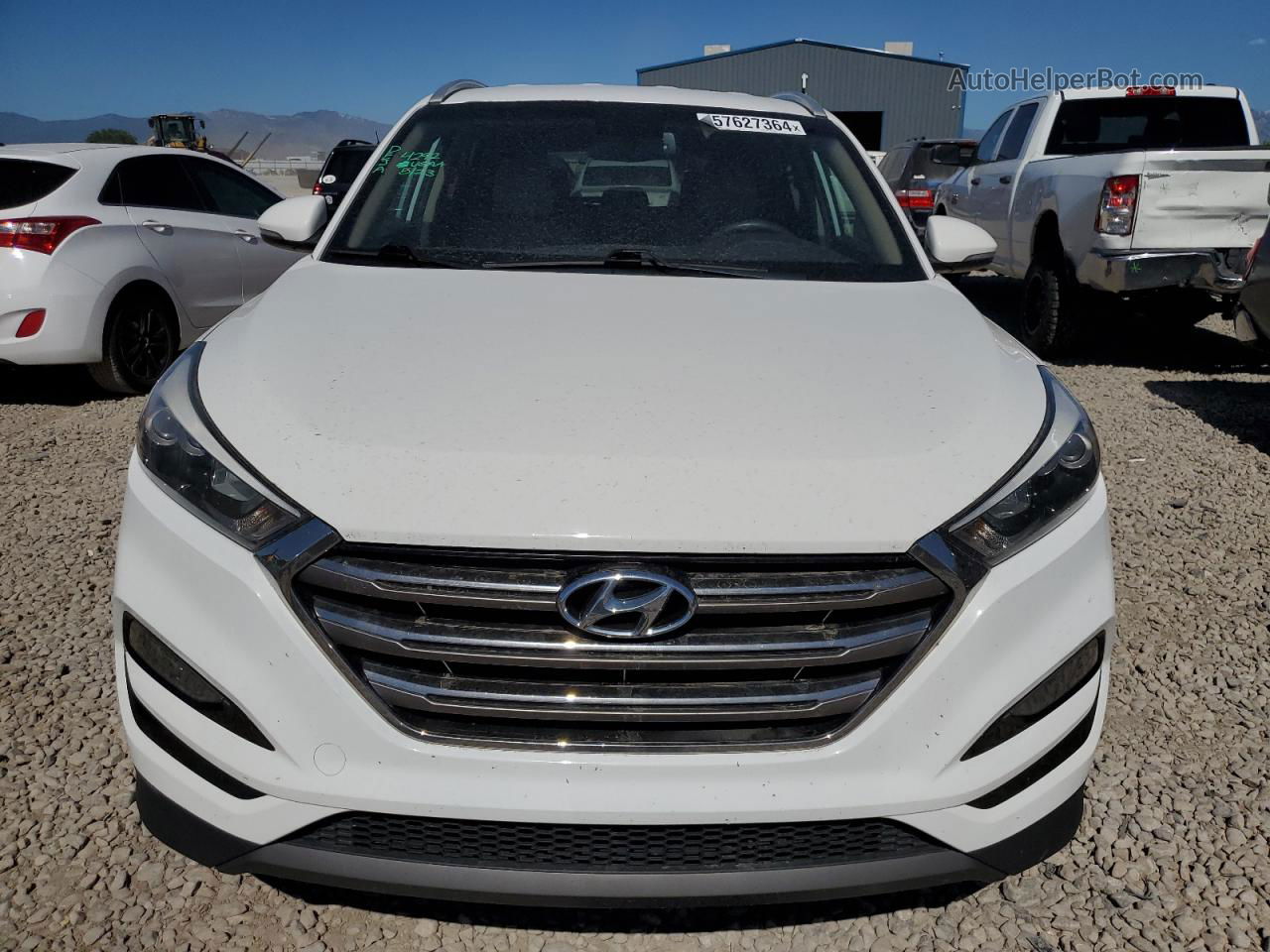 2016 Hyundai Tucson Limited White vin: KM8J3CA20GU077012