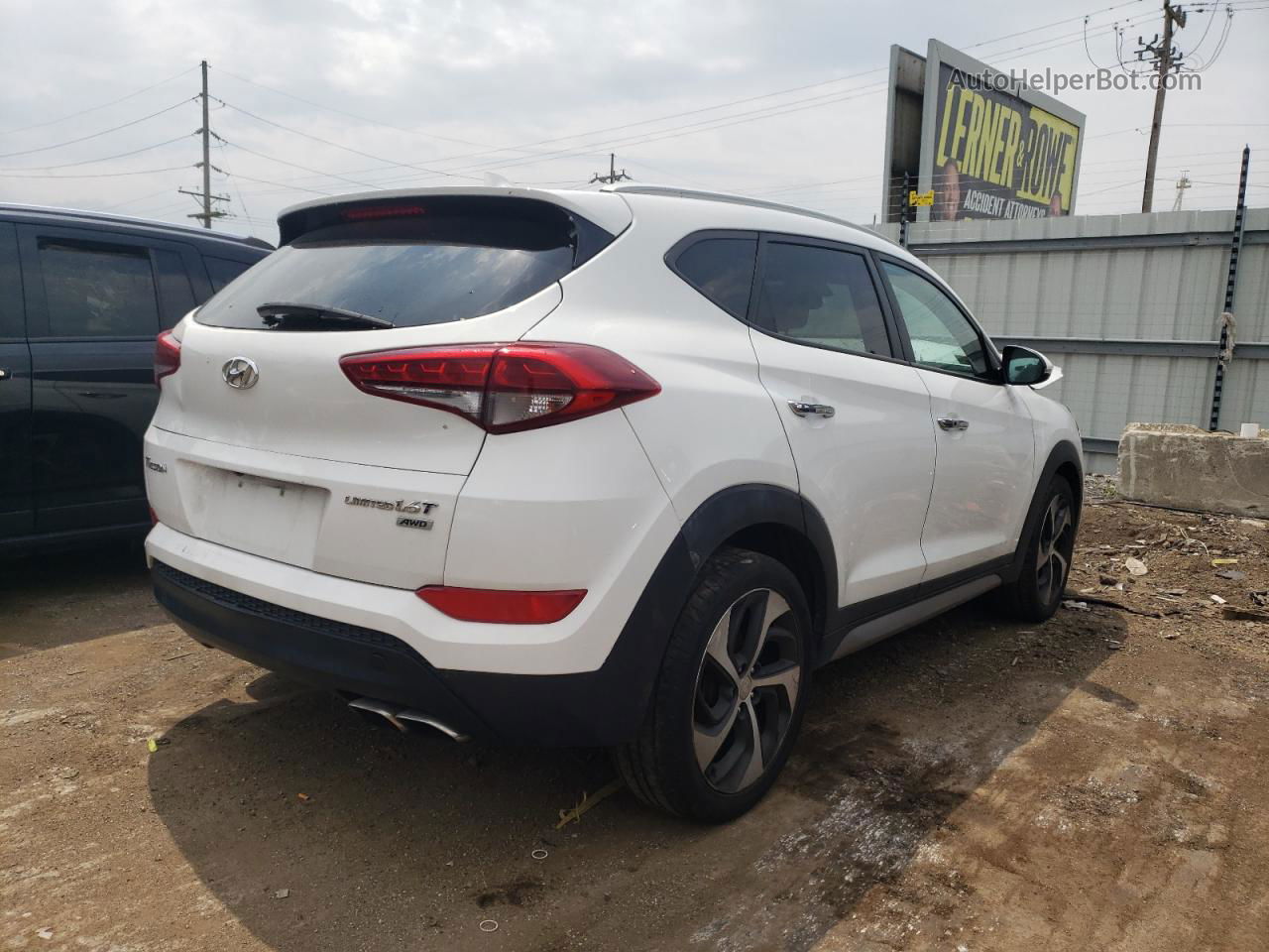 2017 Hyundai Tucson Limited White vin: KM8J3CA20HU319539