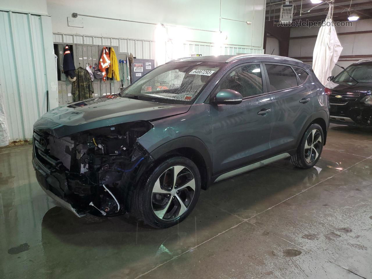 2017 Hyundai Tucson Limited Gray vin: KM8J3CA20HU329939