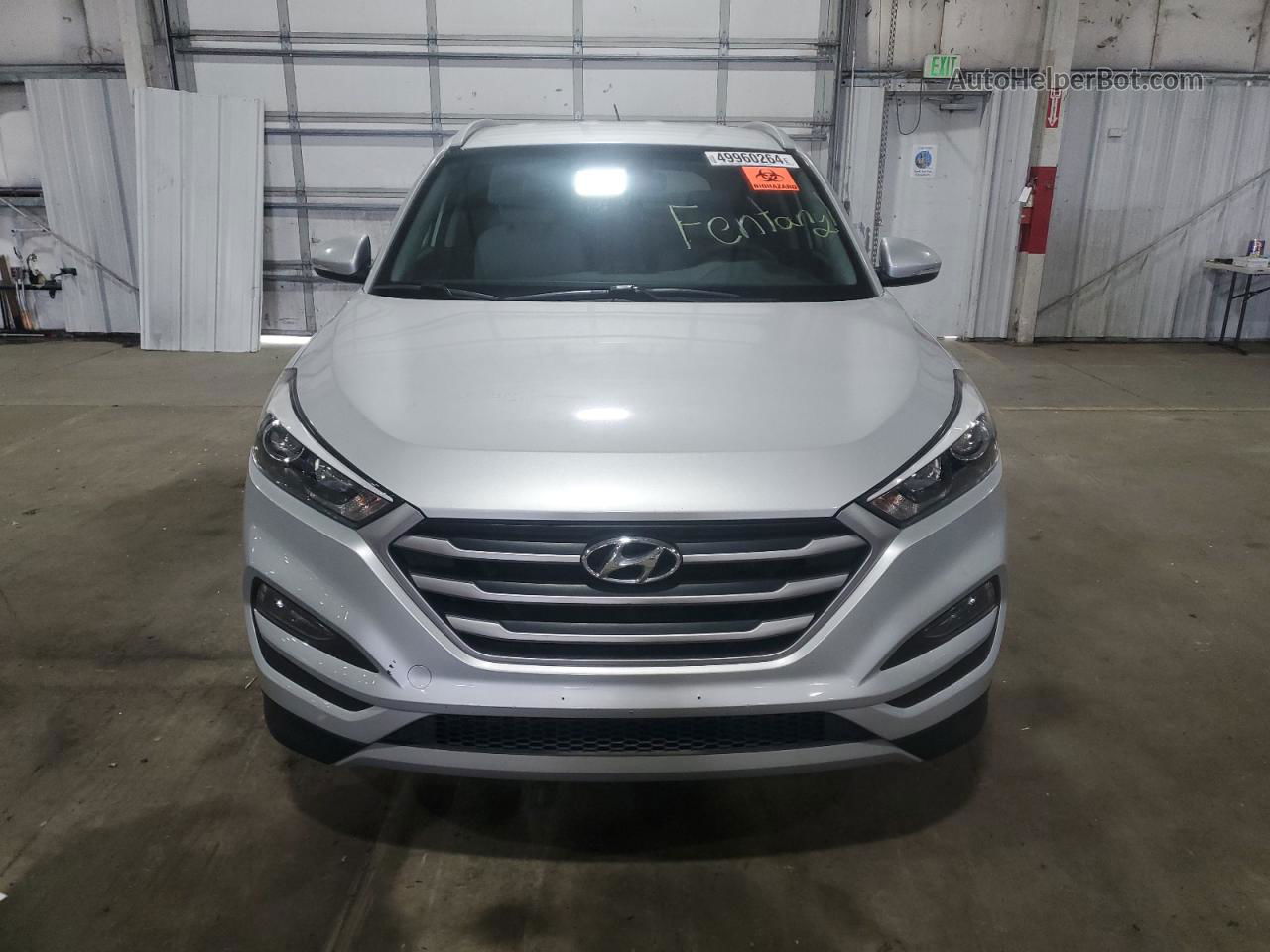 2017 Hyundai Tucson Limited Silver vin: KM8J3CA20HU337345