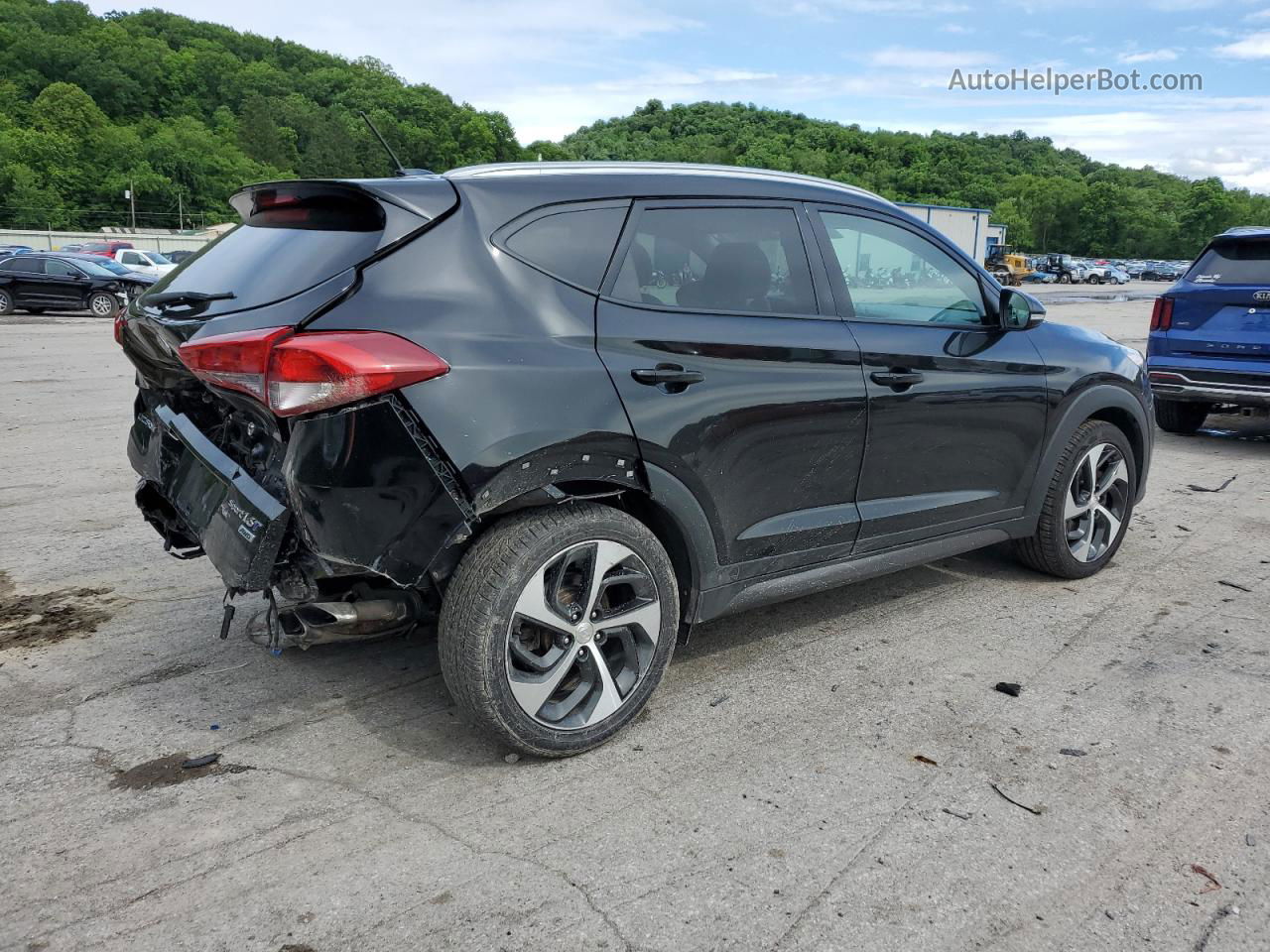 2016 Hyundai Tucson Limited Черный vin: KM8J3CA21GU182190