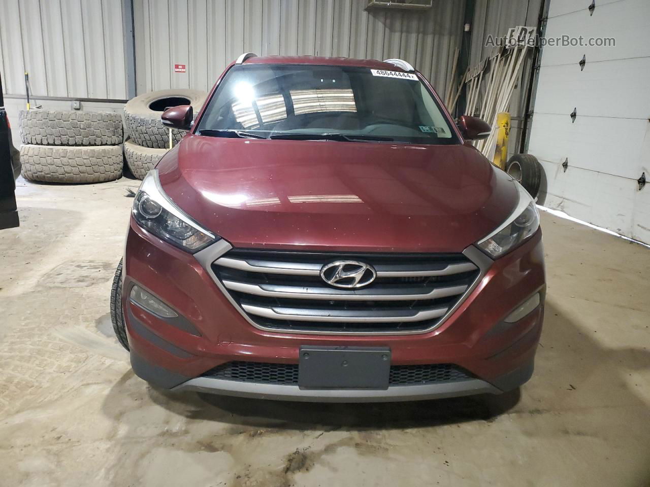 2016 Hyundai Tucson Limited Бордовый vin: KM8J3CA21GU188085