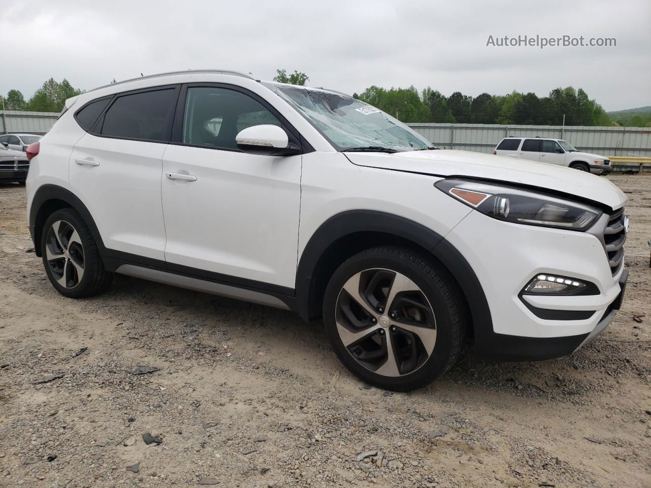 2017 Hyundai Tucson Limited White vin: KM8J3CA21HU279925