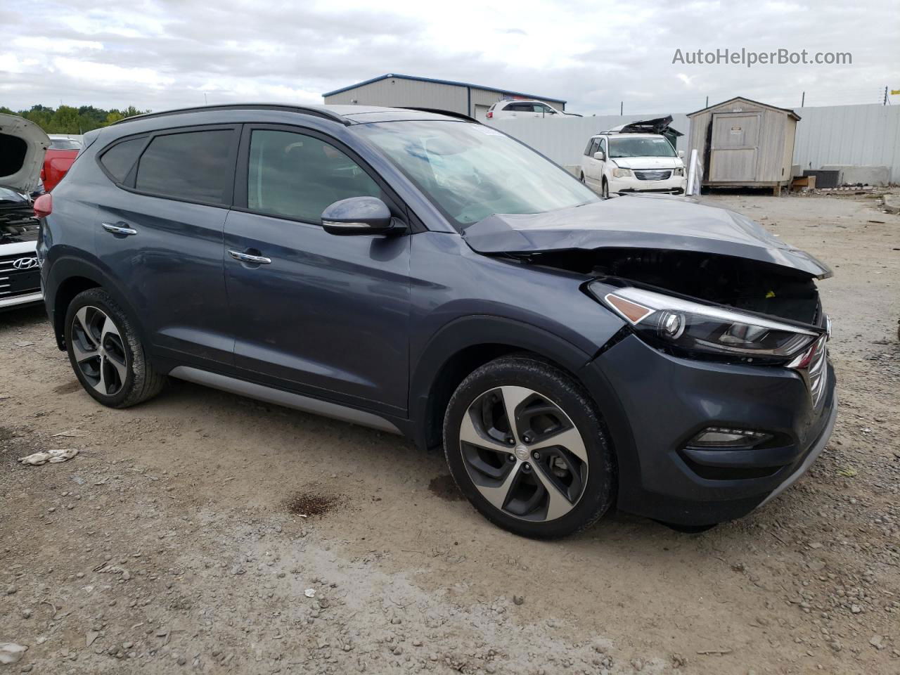 2017 Hyundai Tucson Limited Серый vin: KM8J3CA21HU284428