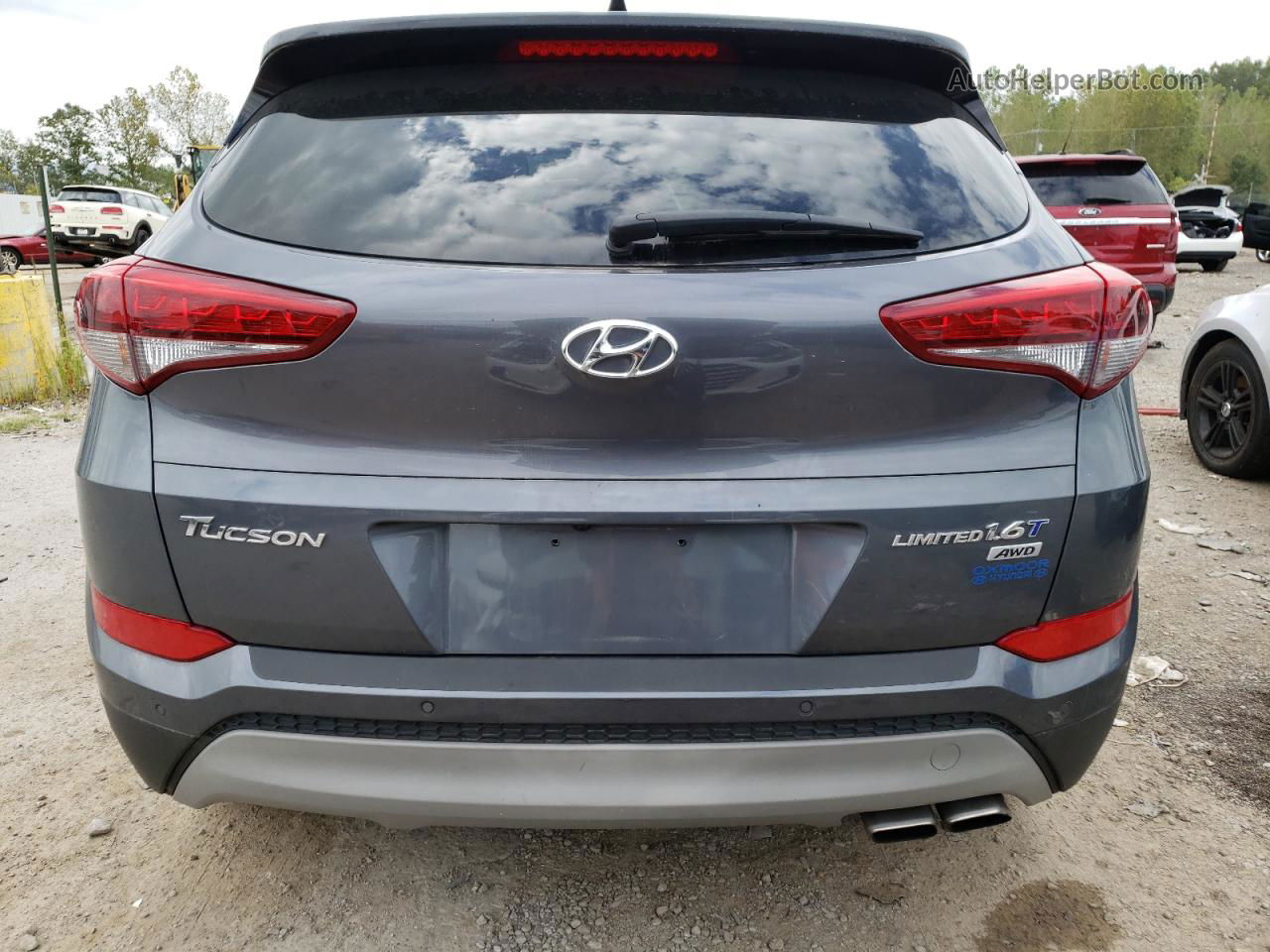 2017 Hyundai Tucson Limited Gray vin: KM8J3CA21HU284428