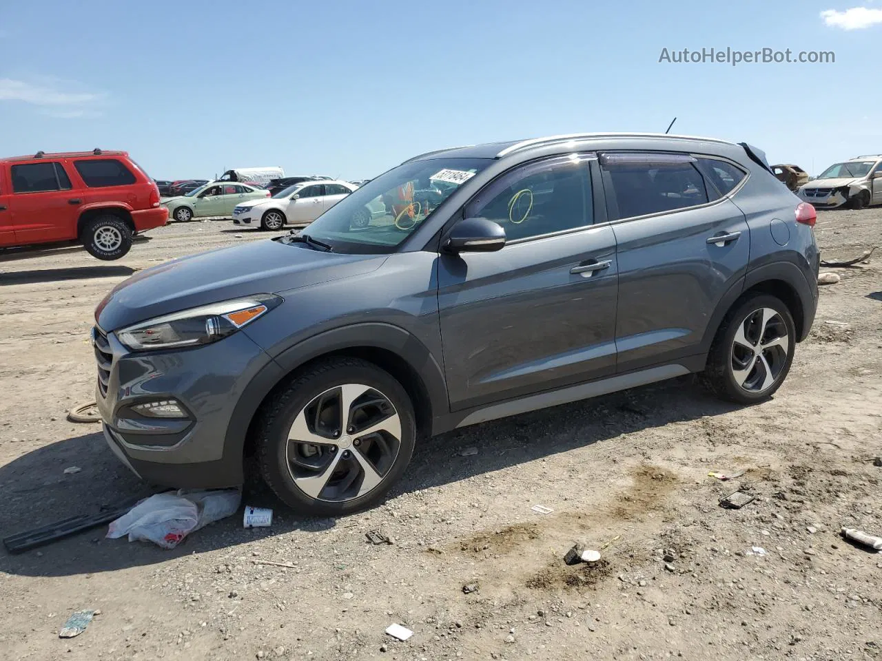 2017 Hyundai Tucson Limited Угольный vin: KM8J3CA21HU462242