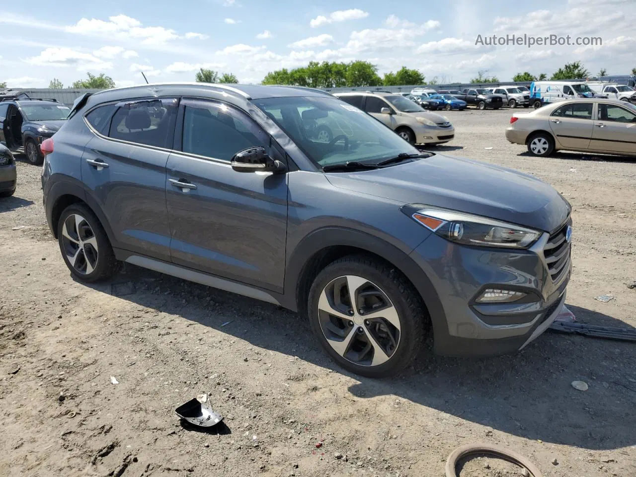 2017 Hyundai Tucson Limited Угольный vin: KM8J3CA21HU462242