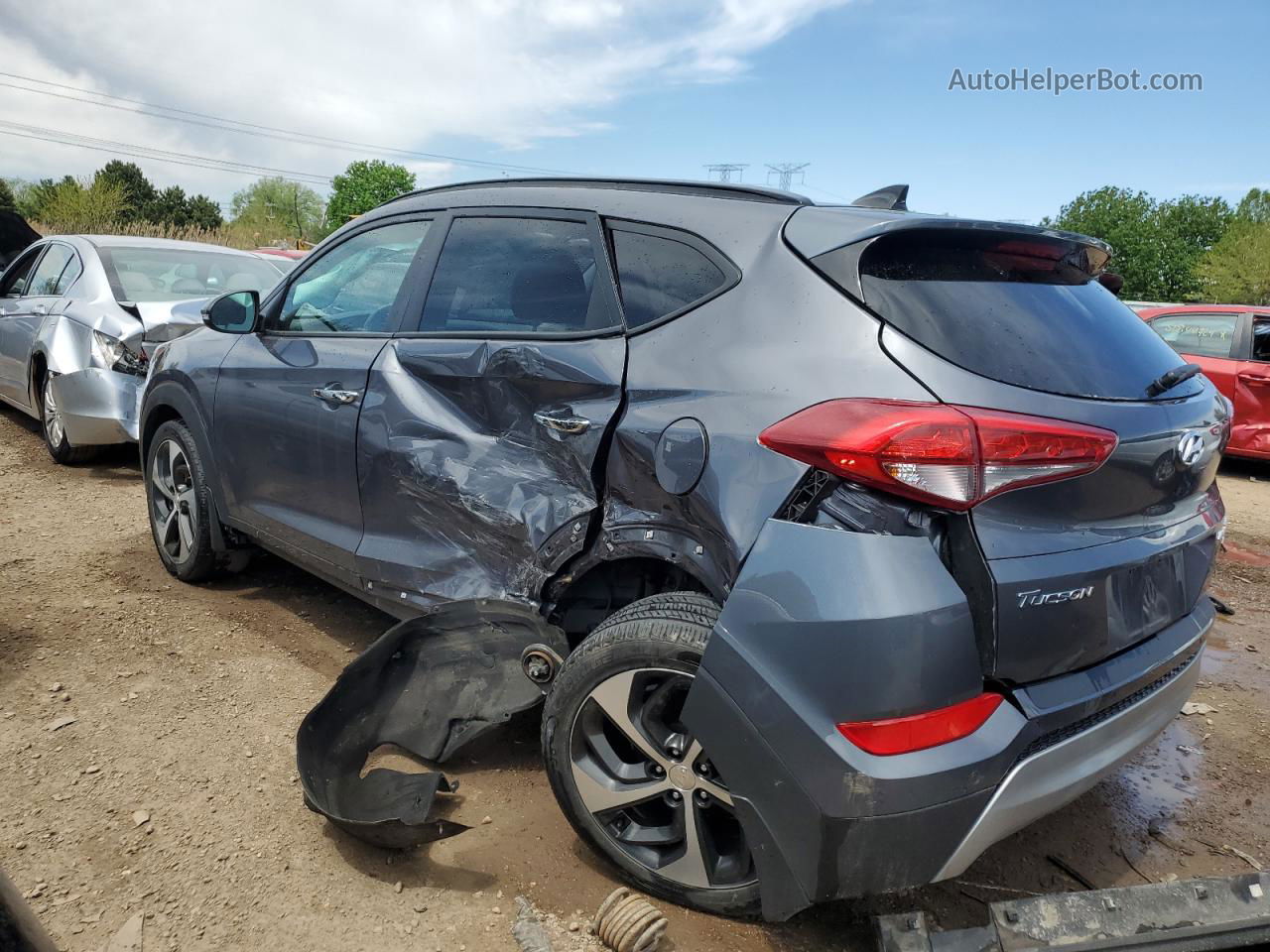 2018 Hyundai Tucson Value Gray vin: KM8J3CA21JU777211