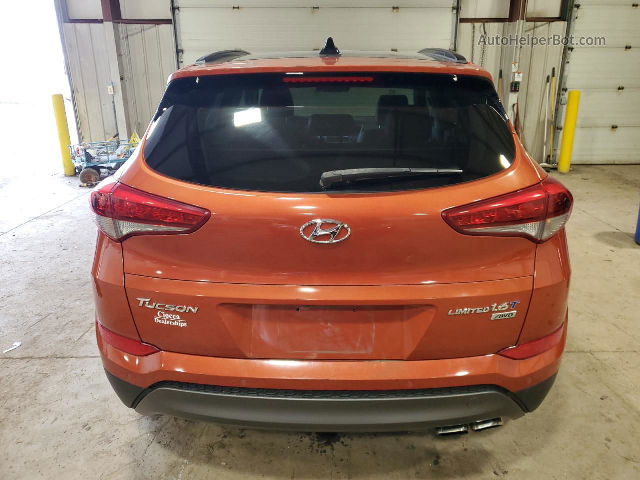 2016 Hyundai Tucson Limited Orange vin: KM8J3CA22GU104744