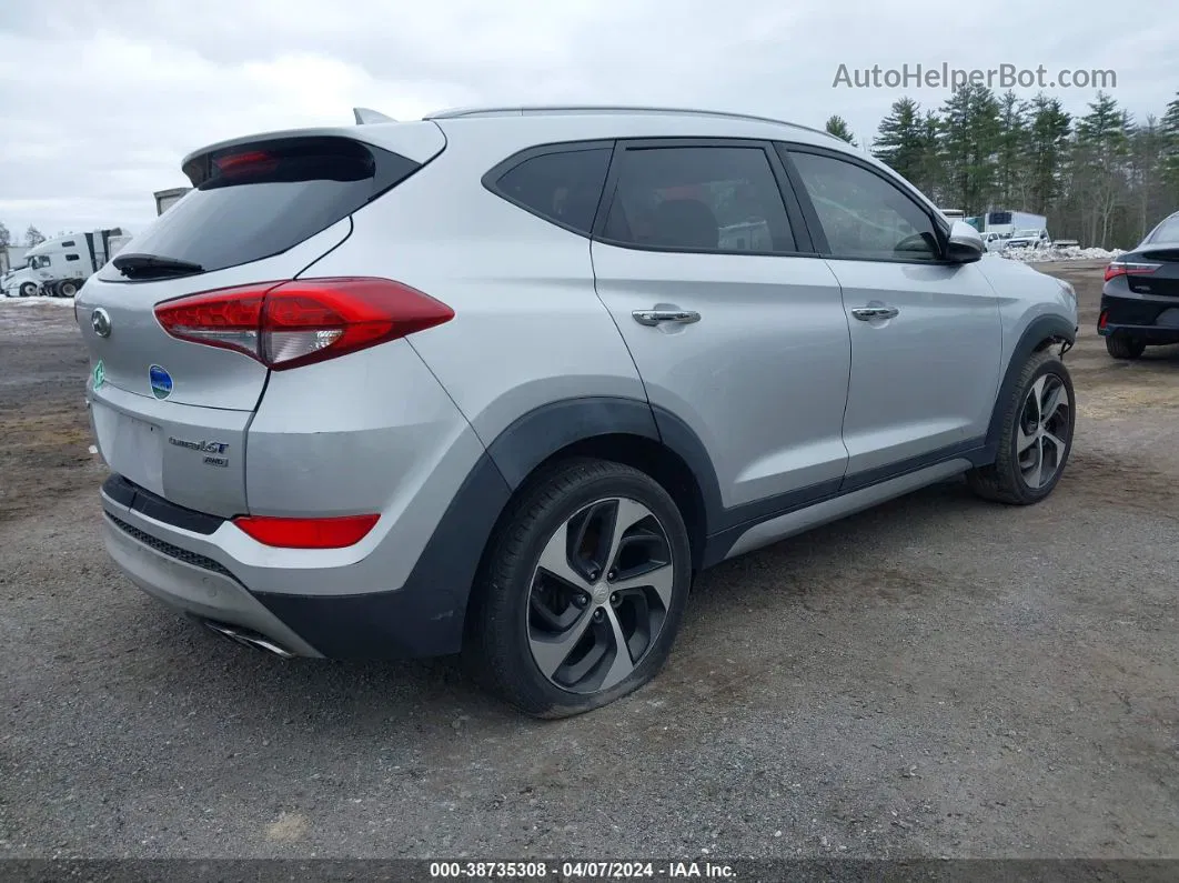 2017 Hyundai Tucson Limited Silver vin: KM8J3CA22HU272191