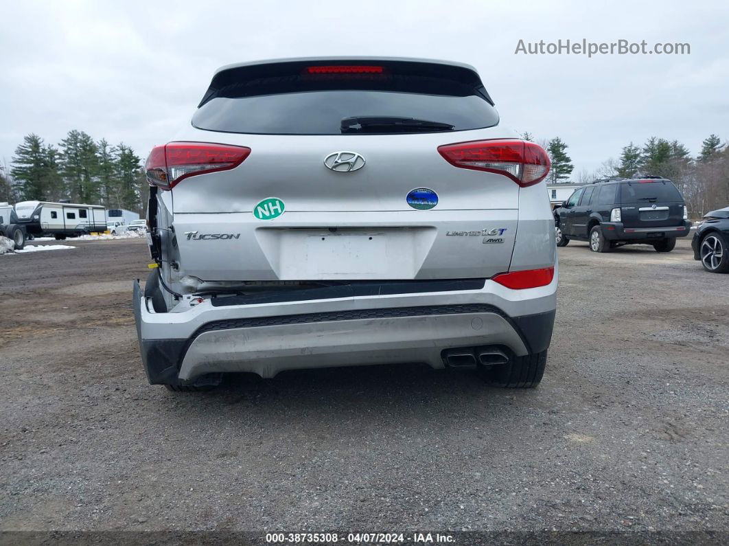 2017 Hyundai Tucson Limited Silver vin: KM8J3CA22HU272191