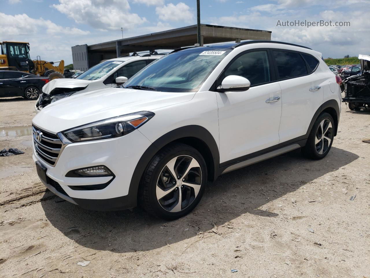 2017 Hyundai Tucson Limited White vin: KM8J3CA22HU295549