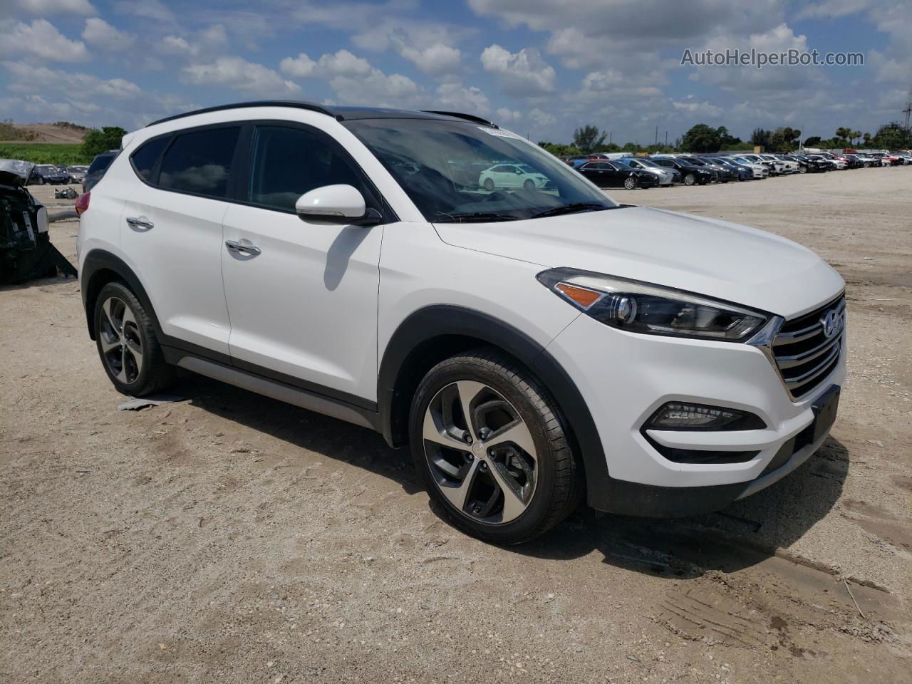 2017 Hyundai Tucson Limited White vin: KM8J3CA22HU295549