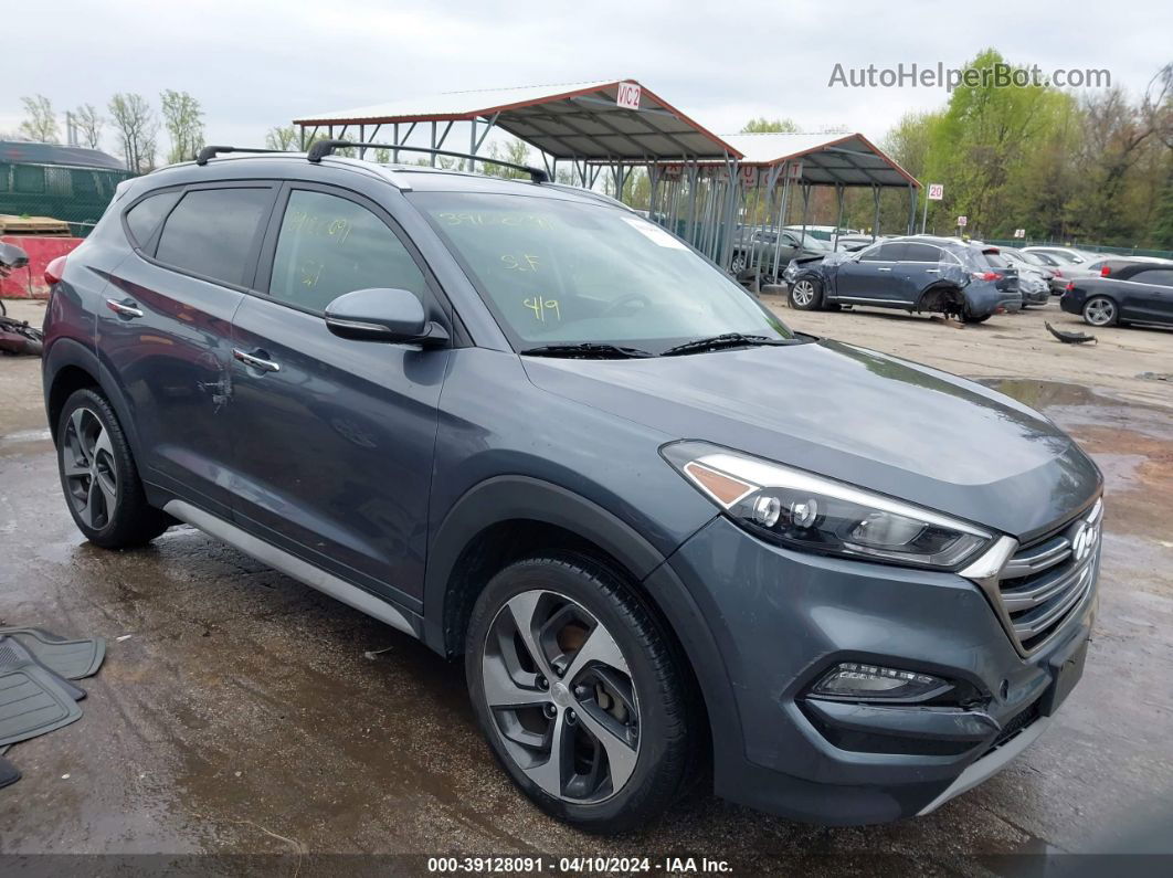 2018 Hyundai Tucson Limited Dark Blue vin: KM8J3CA22JU617371