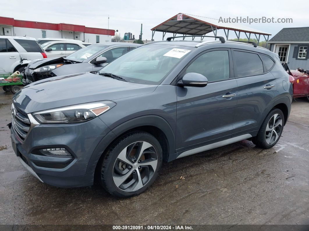 2018 Hyundai Tucson Limited Dark Blue vin: KM8J3CA22JU617371