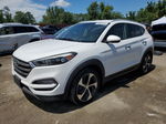 2016 Hyundai Tucson Limited White vin: KM8J3CA23GU055487