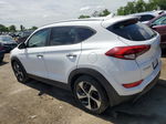 2016 Hyundai Tucson Limited White vin: KM8J3CA23GU055487