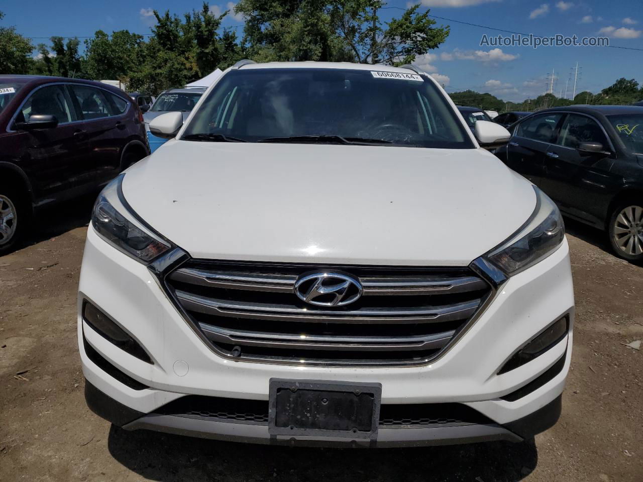 2016 Hyundai Tucson Limited White vin: KM8J3CA23GU055487