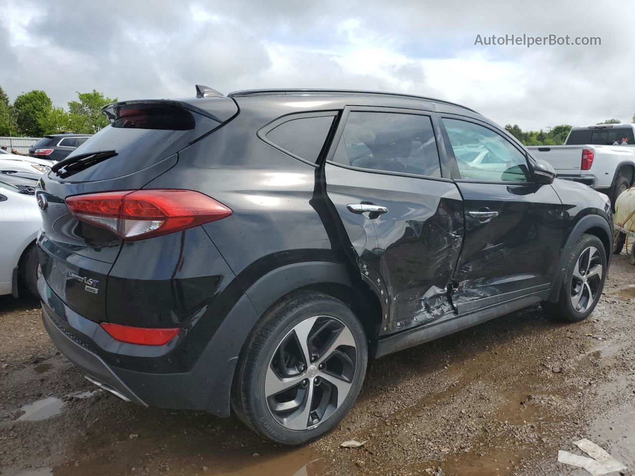 2016 Hyundai Tucson Limited Черный vin: KM8J3CA23GU247735