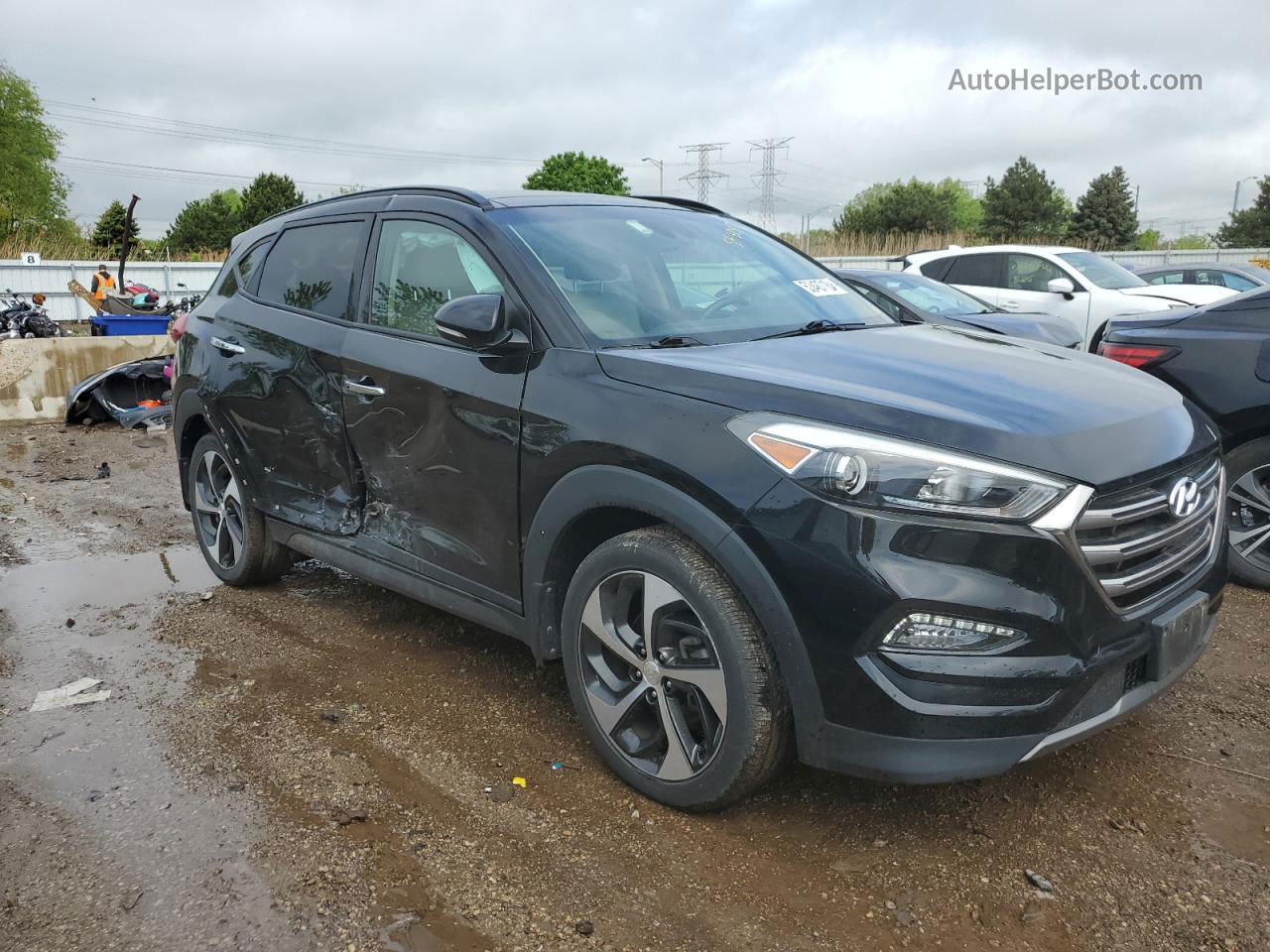 2016 Hyundai Tucson Limited Черный vin: KM8J3CA23GU247735