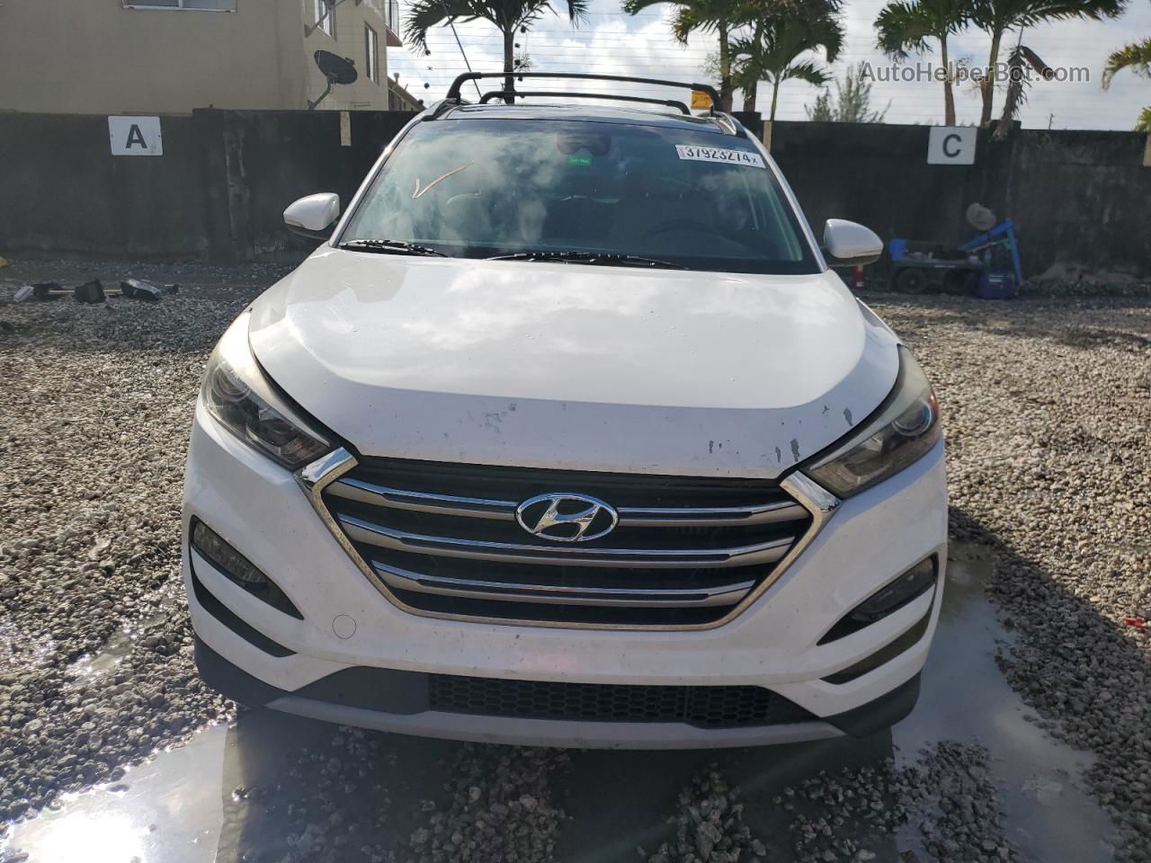 2017 Hyundai Tucson Limited White vin: KM8J3CA23HU281787