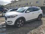 2017 Hyundai Tucson Limited White vin: KM8J3CA23HU281787