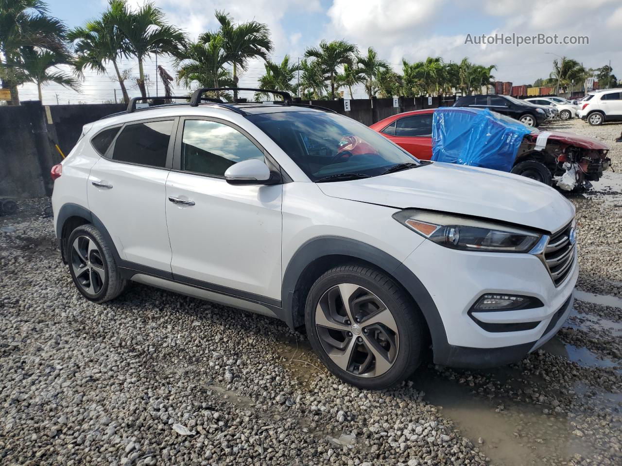 2017 Hyundai Tucson Limited White vin: KM8J3CA23HU281787