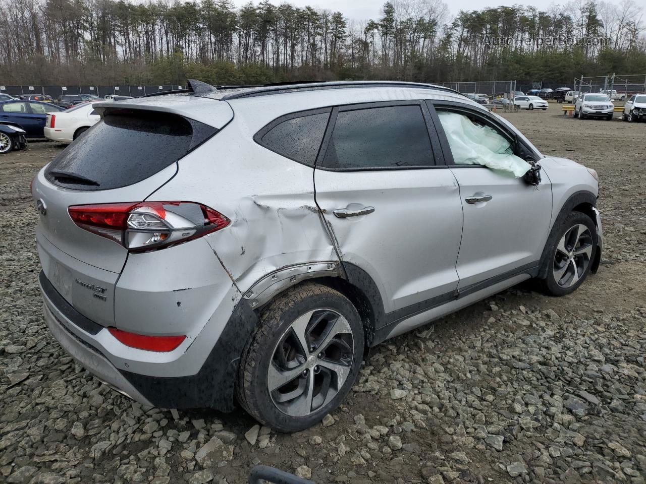 2017 Hyundai Tucson Limited Silver vin: KM8J3CA23HU288352