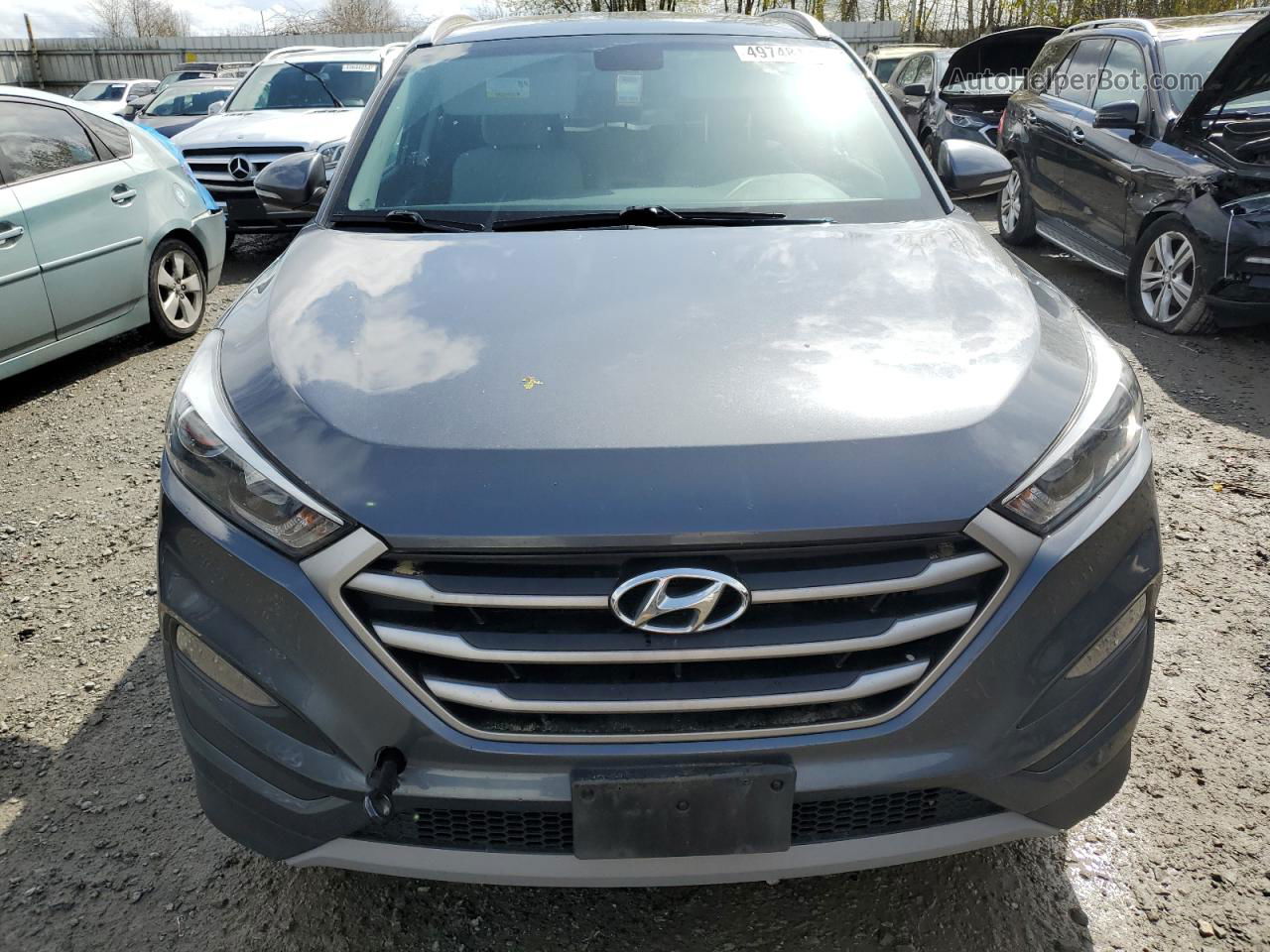 2017 Hyundai Tucson Limited Серый vin: KM8J3CA23HU394090