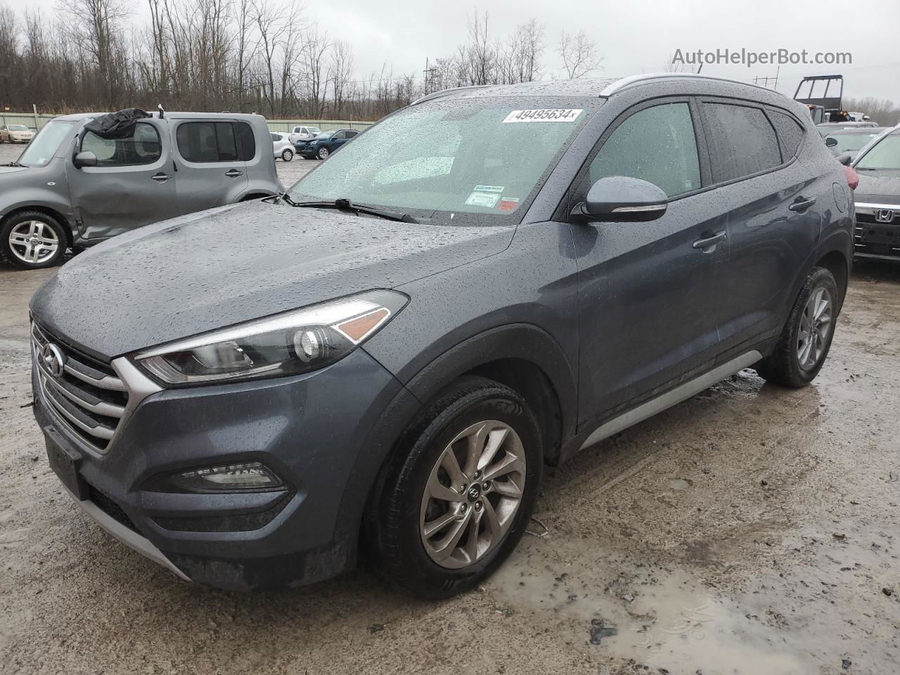 2017 Hyundai Tucson Limited Blue vin: KM8J3CA23HU426553