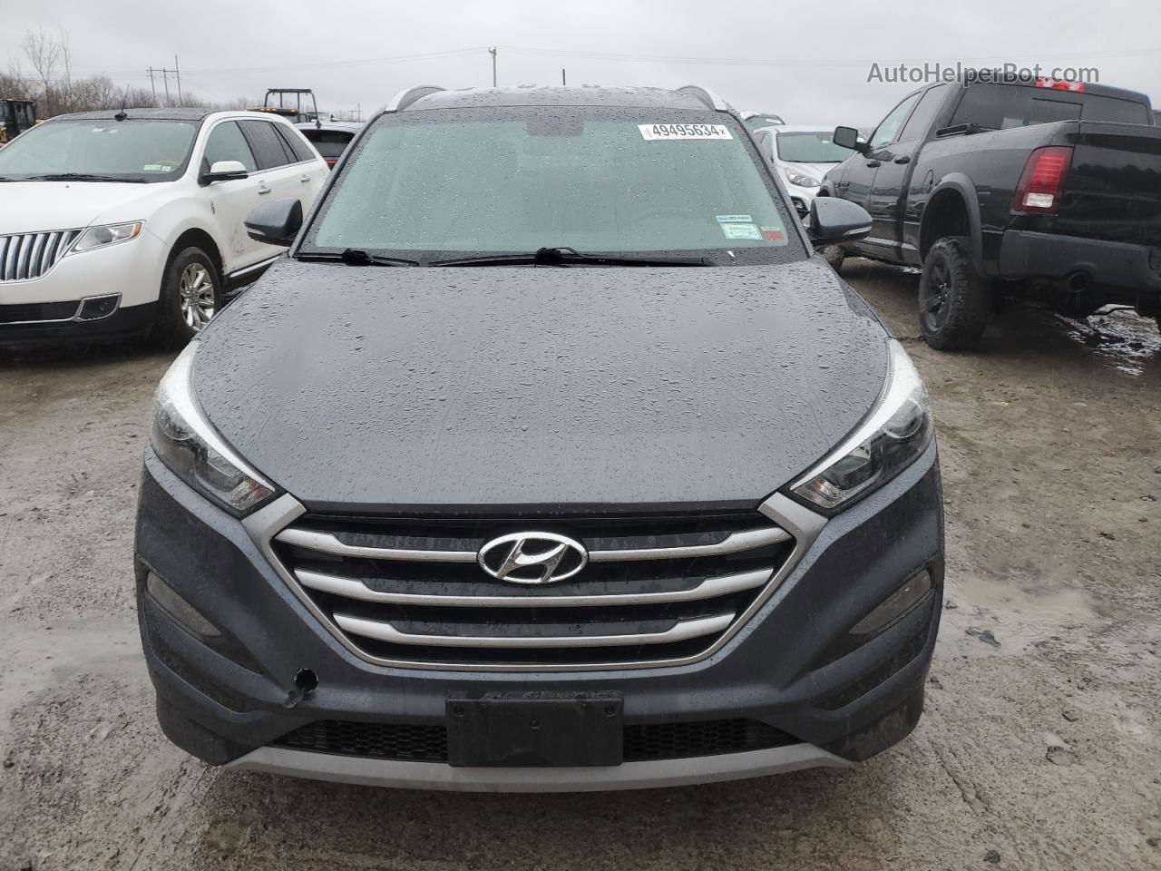 2017 Hyundai Tucson Limited Синий vin: KM8J3CA23HU426553