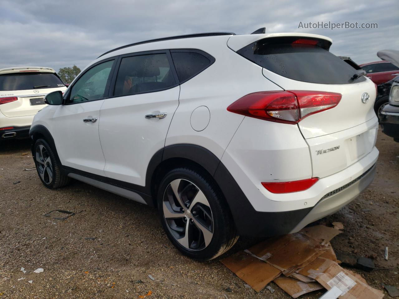 2017 Hyundai Tucson Limited White vin: KM8J3CA23HU587145