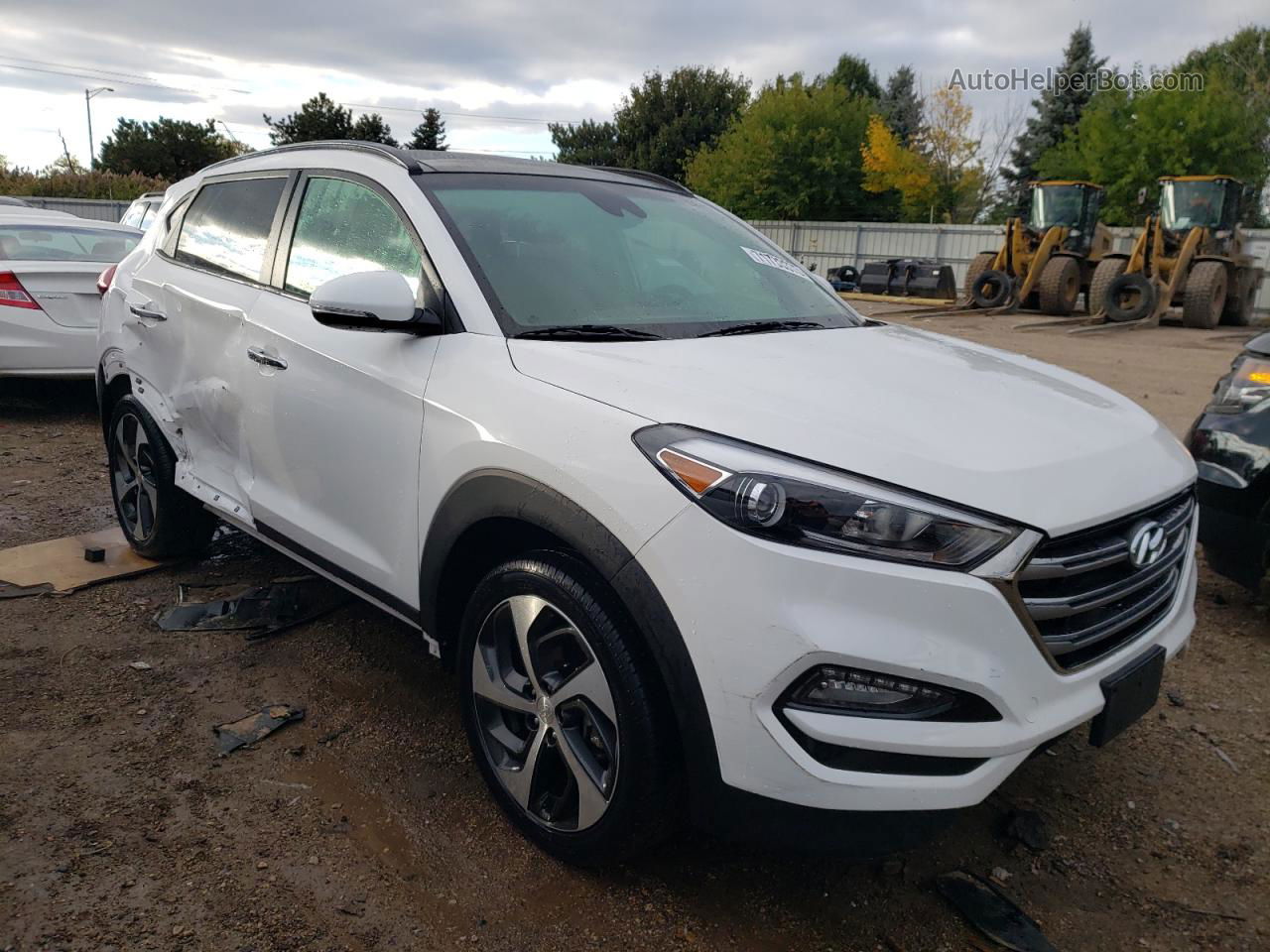 2017 Hyundai Tucson Limited White vin: KM8J3CA23HU587145