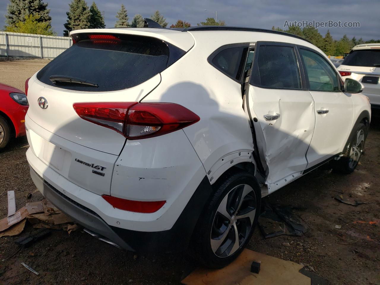 2017 Hyundai Tucson Limited White vin: KM8J3CA23HU587145